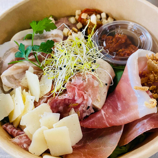 Tuesday 06/05: Assortment of cold meats, tomato tapenade and garnishes
