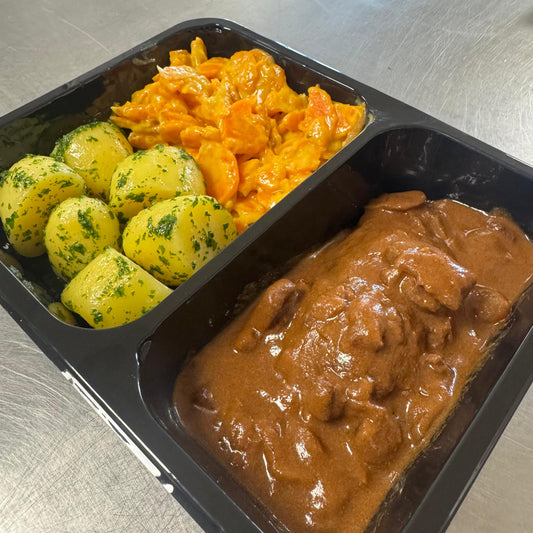 Donderdag 28/08: Ardense kipfilet, wortelroomsaus en appeltjes met peterselie