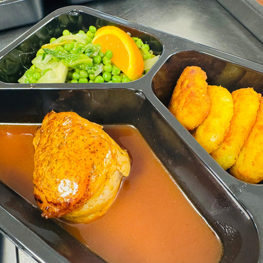 Thursday 29/01: Pork fillet with orange, peas and rösti potatoes