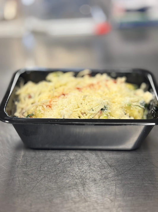 Donderdag 18/12: Tortellini gratin met spek en spinazie