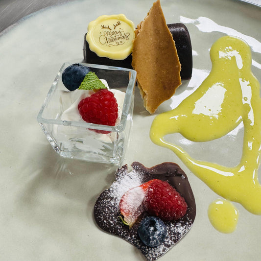 Kerstmis: Dessert: Chocolade Kerstmagie en zijn toppings