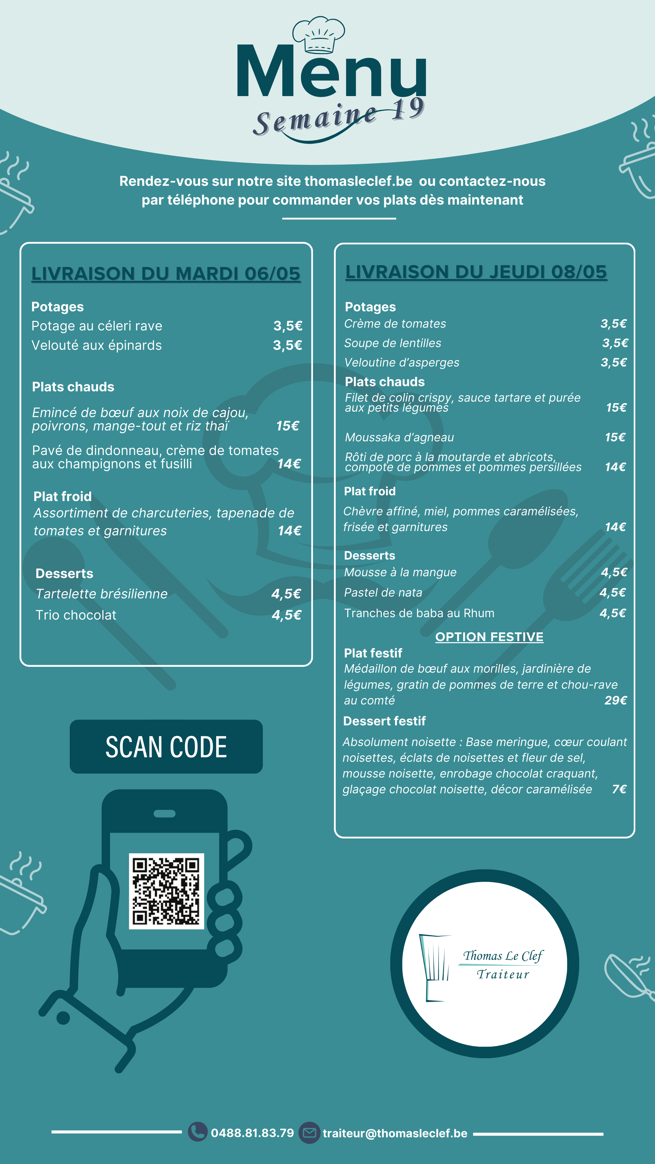 menu semaine 19