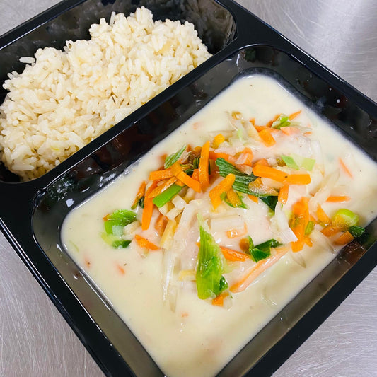 Thursday 10/08: Chicken waterzooi and pilaf rice